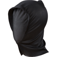 Faceless Invisible Ghoul Fabric Mesh Mask with Hood, Black, One Size, Wearable Costume Accessory for Halloween Front_Three_Fourths_Angled_Left