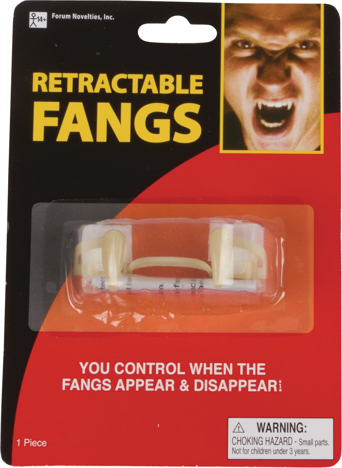 Retractable Fangs Halloween Makeup Front_Flat