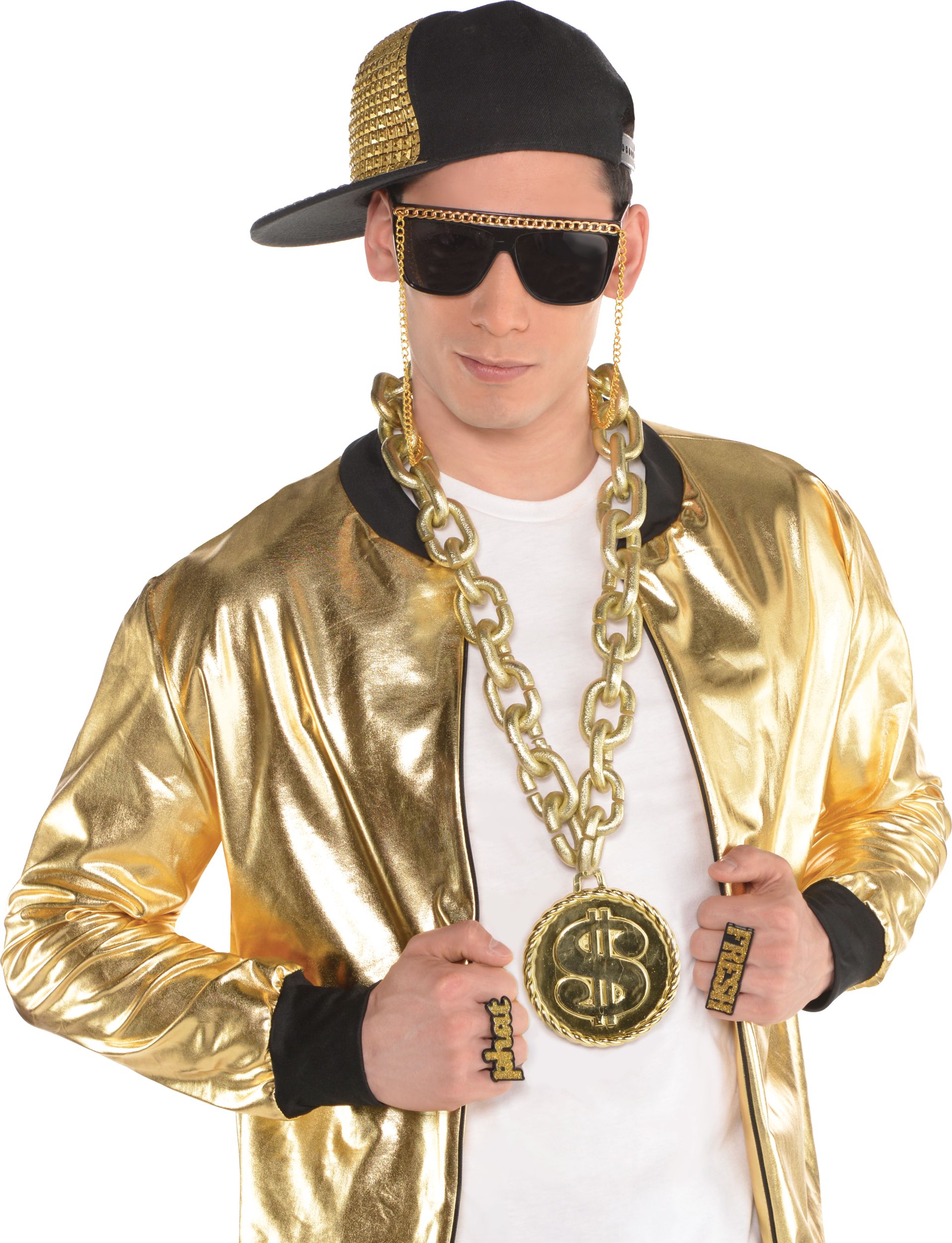 Gold Dollar Sign Chain Party City - Main Image