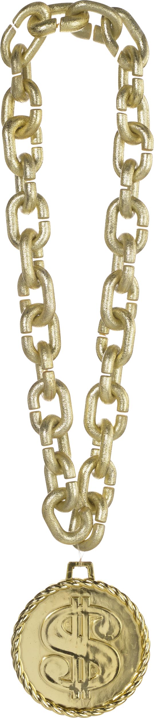 Gold Dollar Sign Chain Front_Flat