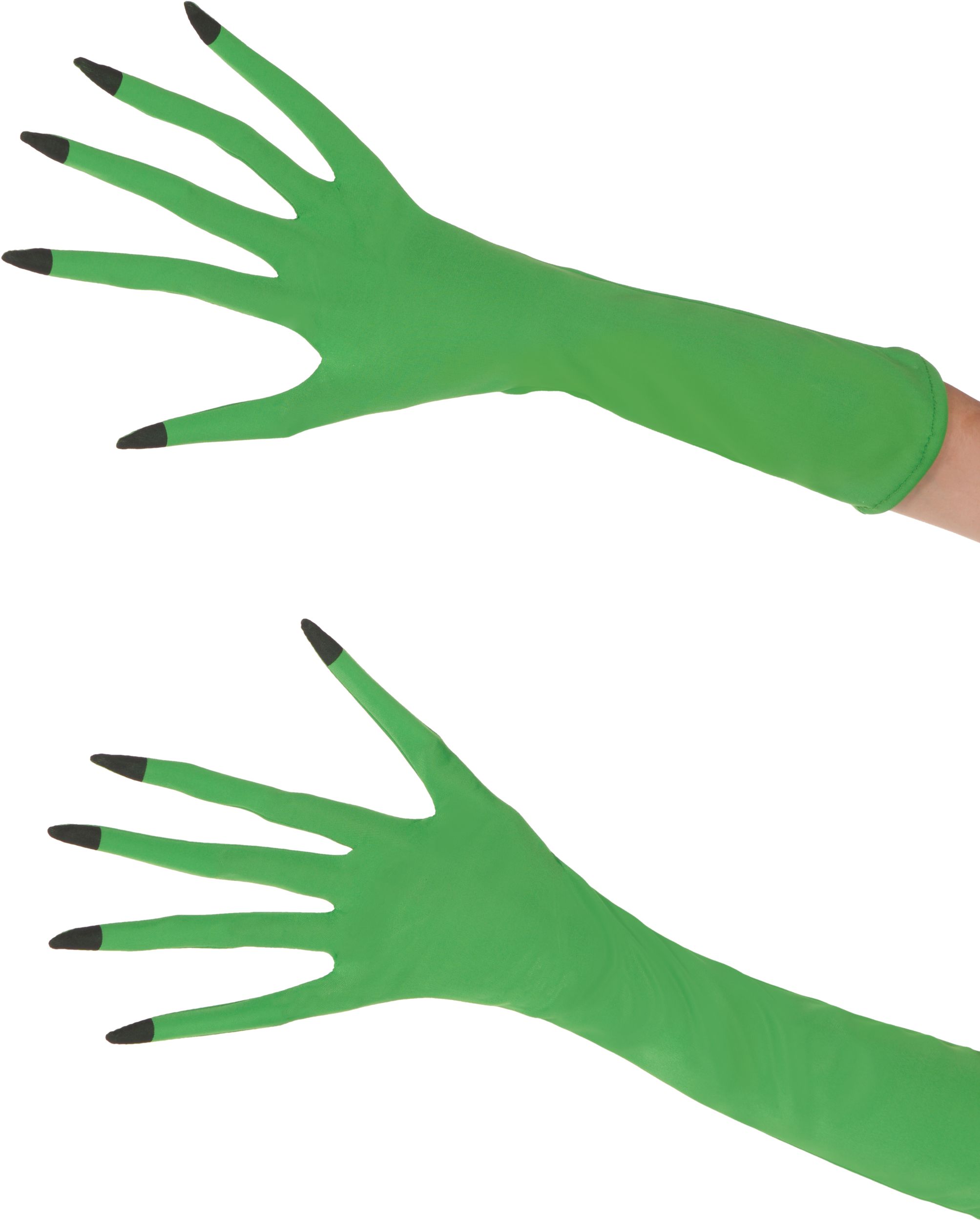 Green Witch Gloves, Adult, One Size Overhead_Flat