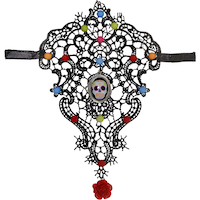 Day of the Dead Ring Bracelet Front_Flat