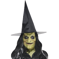 Adult Green Witch Mask Front_Flat