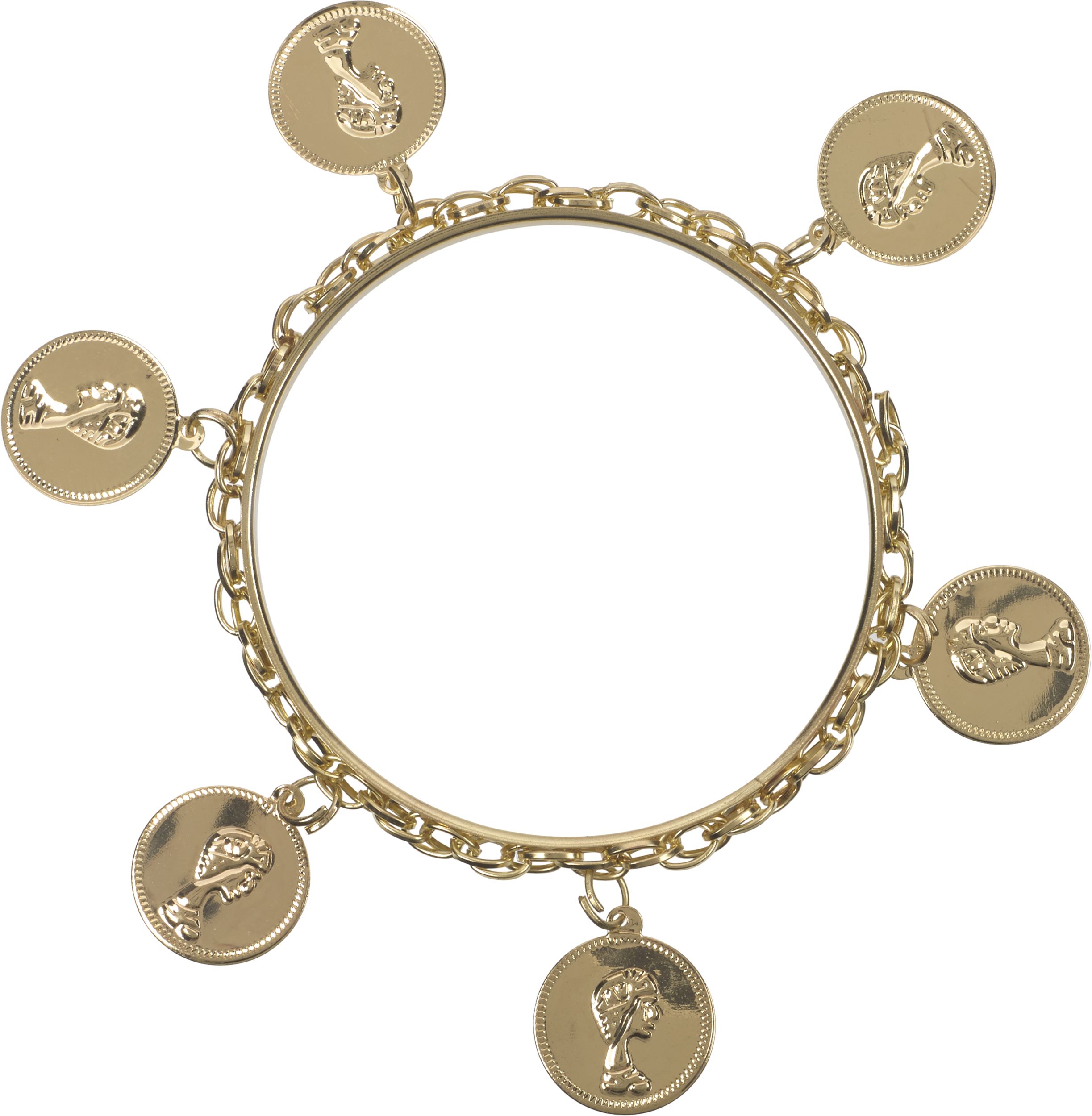 Greek Gods & Goddesses Bangle Bracelets, Gold/Blue, One Size, 5-pk, Wearable Costume Accessories for Halloween Overhead_Flat