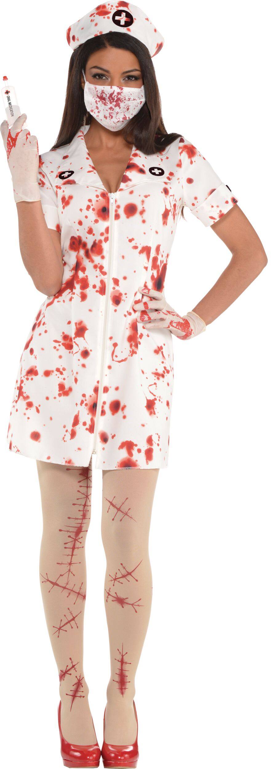 Adult Bloody Nurse Costume Accessory Kit Front_Flat