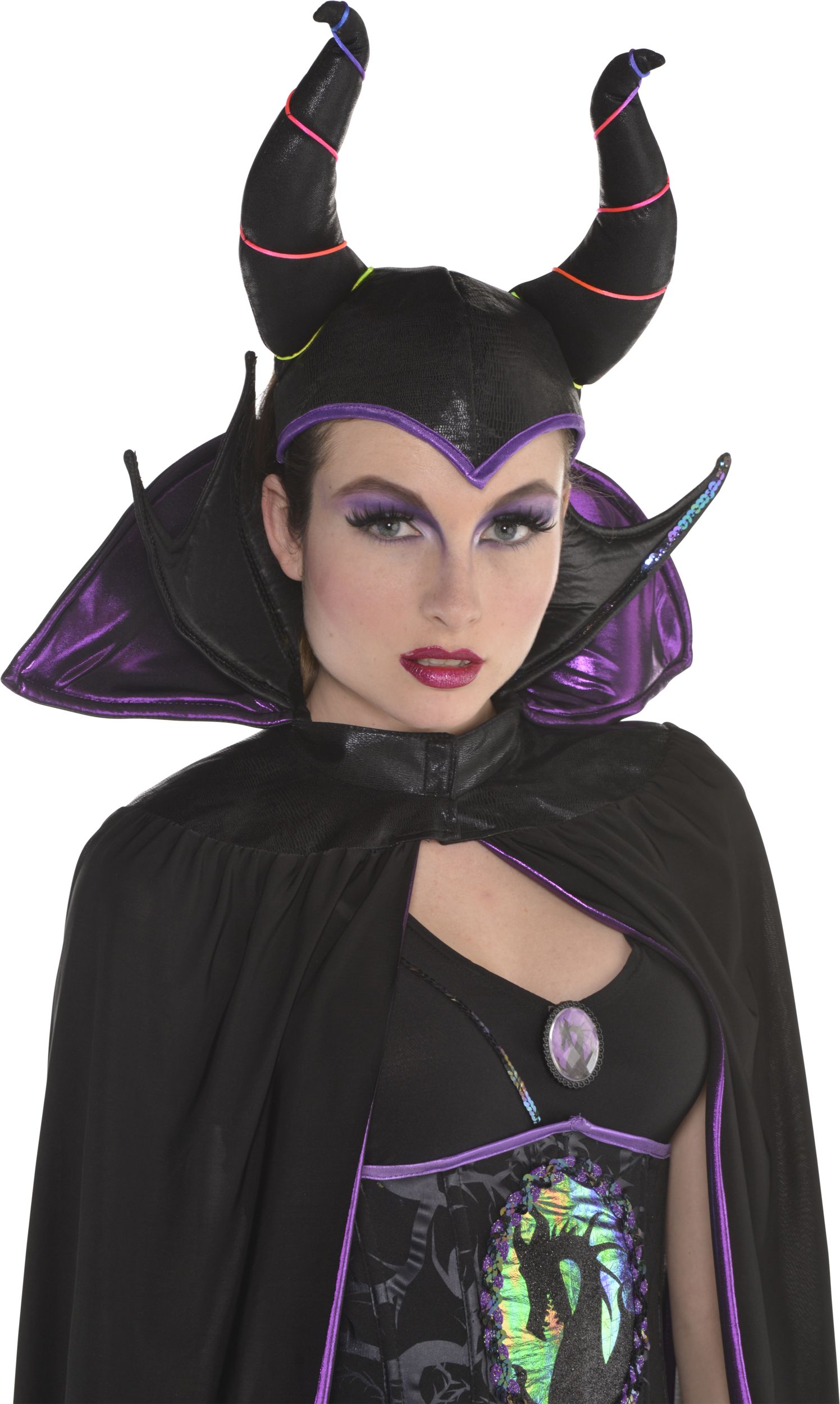 Adult Maleficent Horns Headband Front_Angled_Right