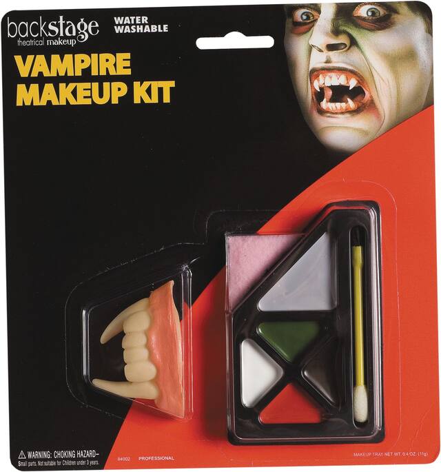 Vampire Halloween Makeup/Fangs Kit Front_Flat