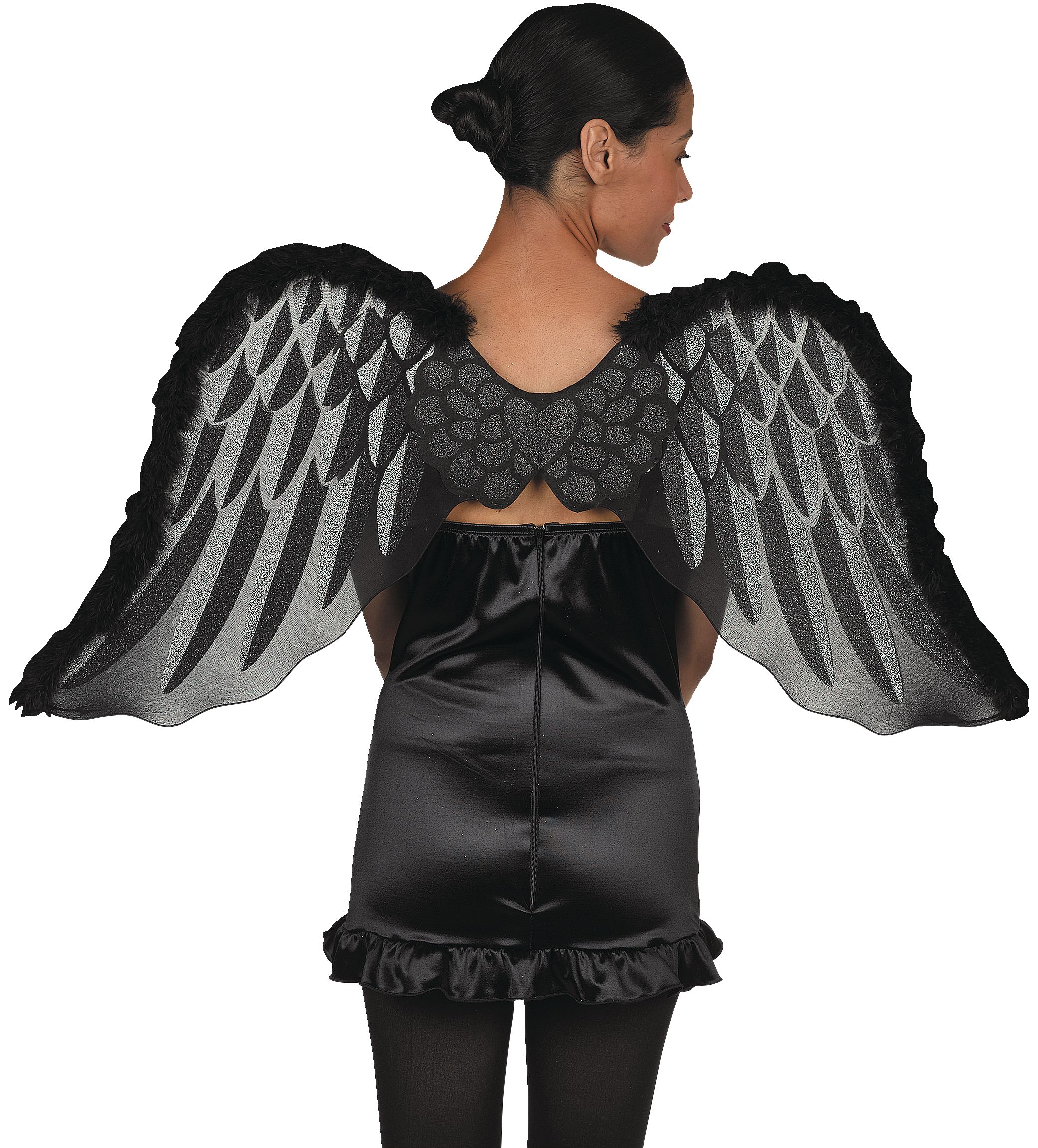 BLK MARABOU ANGEL WI