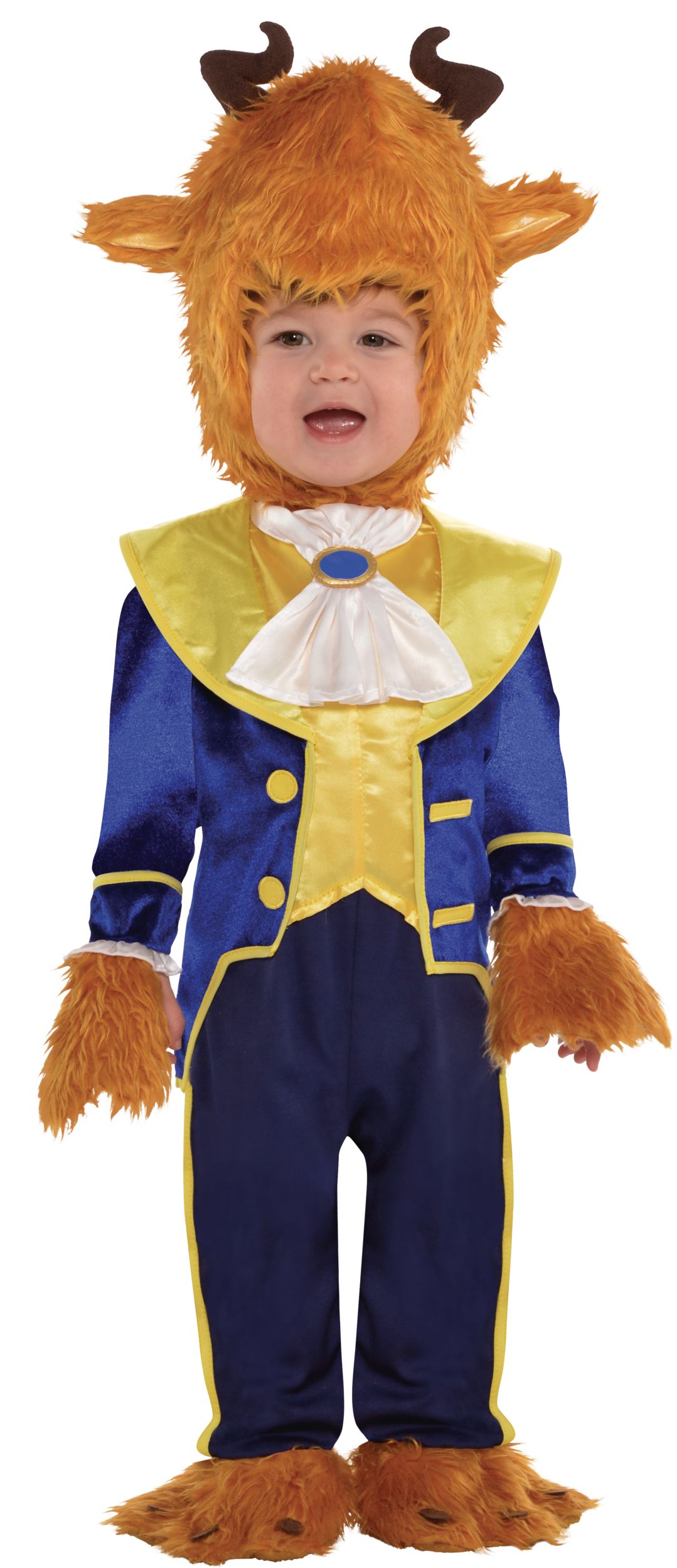 Infant Disney Beauty and the Beast Beast Blue/Yellow Tuxedo Jumpsuit  Halloween Costume, Assorted Sizes