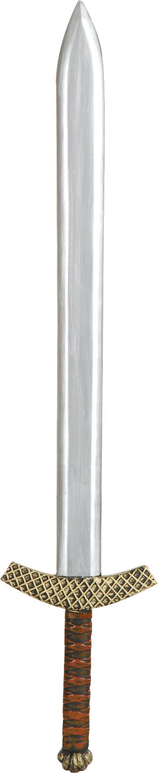 Épée de chevalier médiéval, brun/argenté, 34 po, accessoire de costume à porter pour l'Halloween Front_Flat