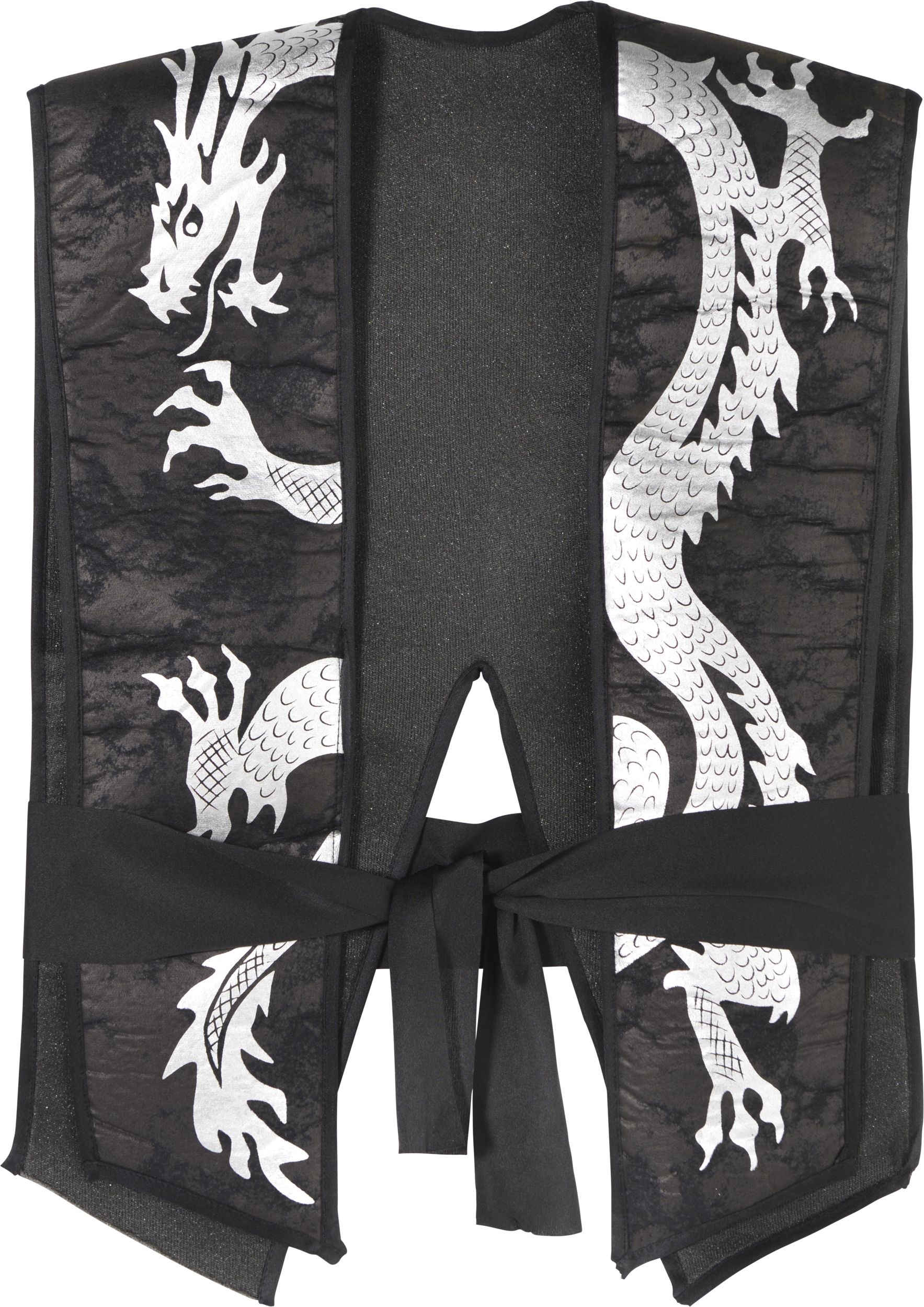 Child Black Ninja Tabard Front_Flat