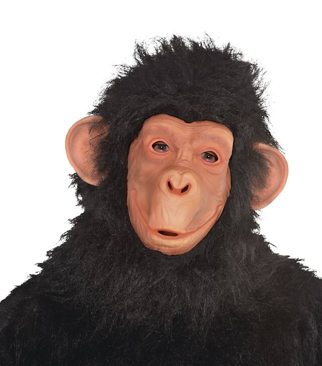 Chimp Mask, Adult, One Size Front_Flat