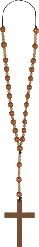 Wooden Bead Cross Necklace | Party City