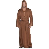 Wooden Bead Cross Necklace Front_Flat