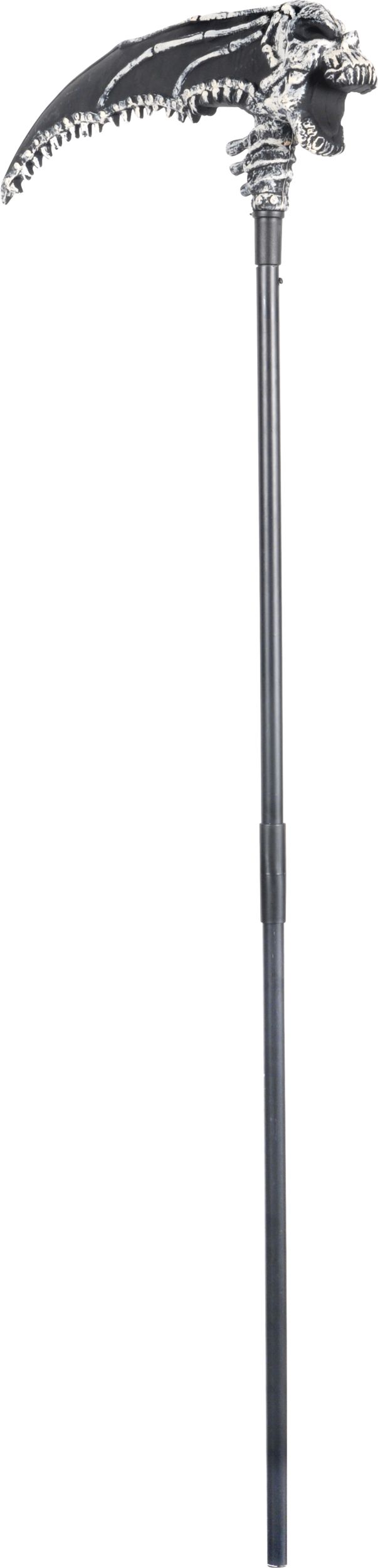 Faux de la Faucheuse en os, gris/noir, 7 pi, accessoire de costume à porter pour l'Halloween Side_Left