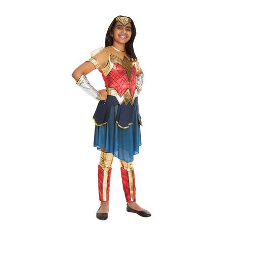 Kids' DC Wonder Woman Red/Blue Dress Halloween Costume, Assorted Sizes