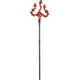 Devil Snake Pitchfork Weapon, Red/Black, 48-in, Wearable Costume Prop for Halloween Front_Flat