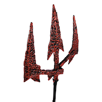 Devil Snake Pitchfork Weapon, Red/Black, 48-in, Wearable Costume Prop for Halloween