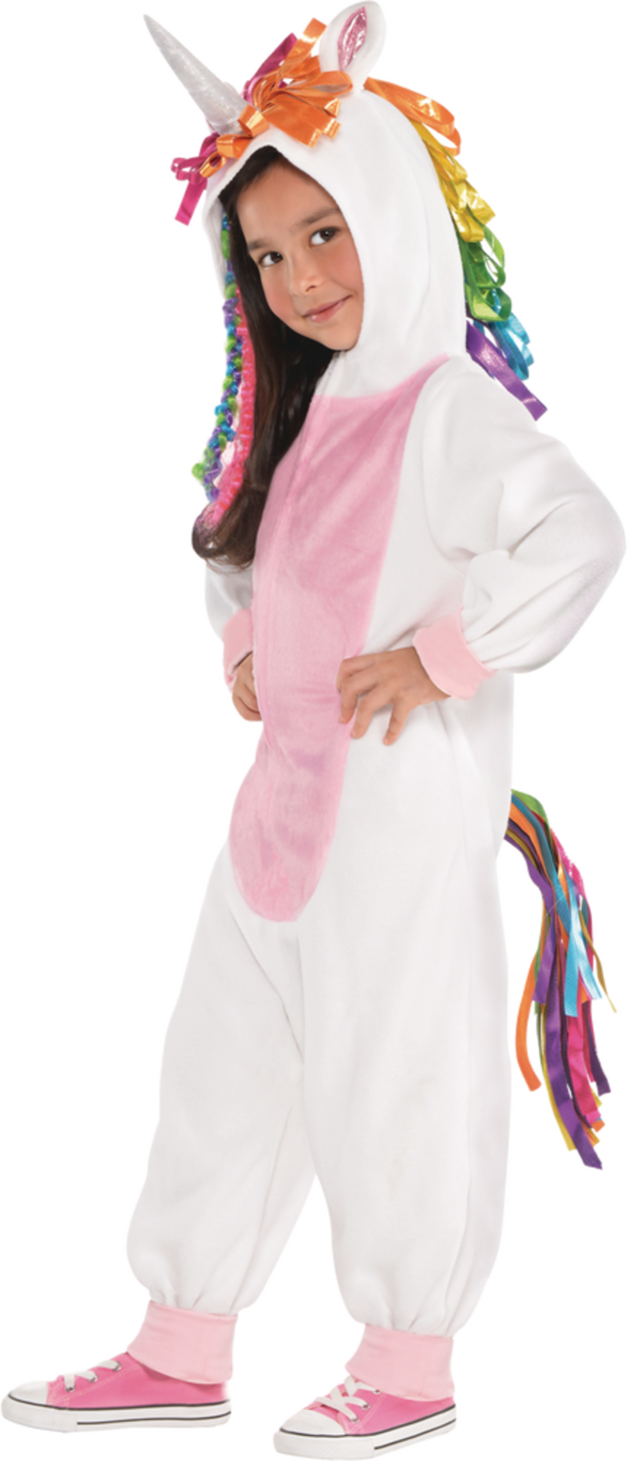 Kids Piggyback Unicorn Costume Pink and White Child