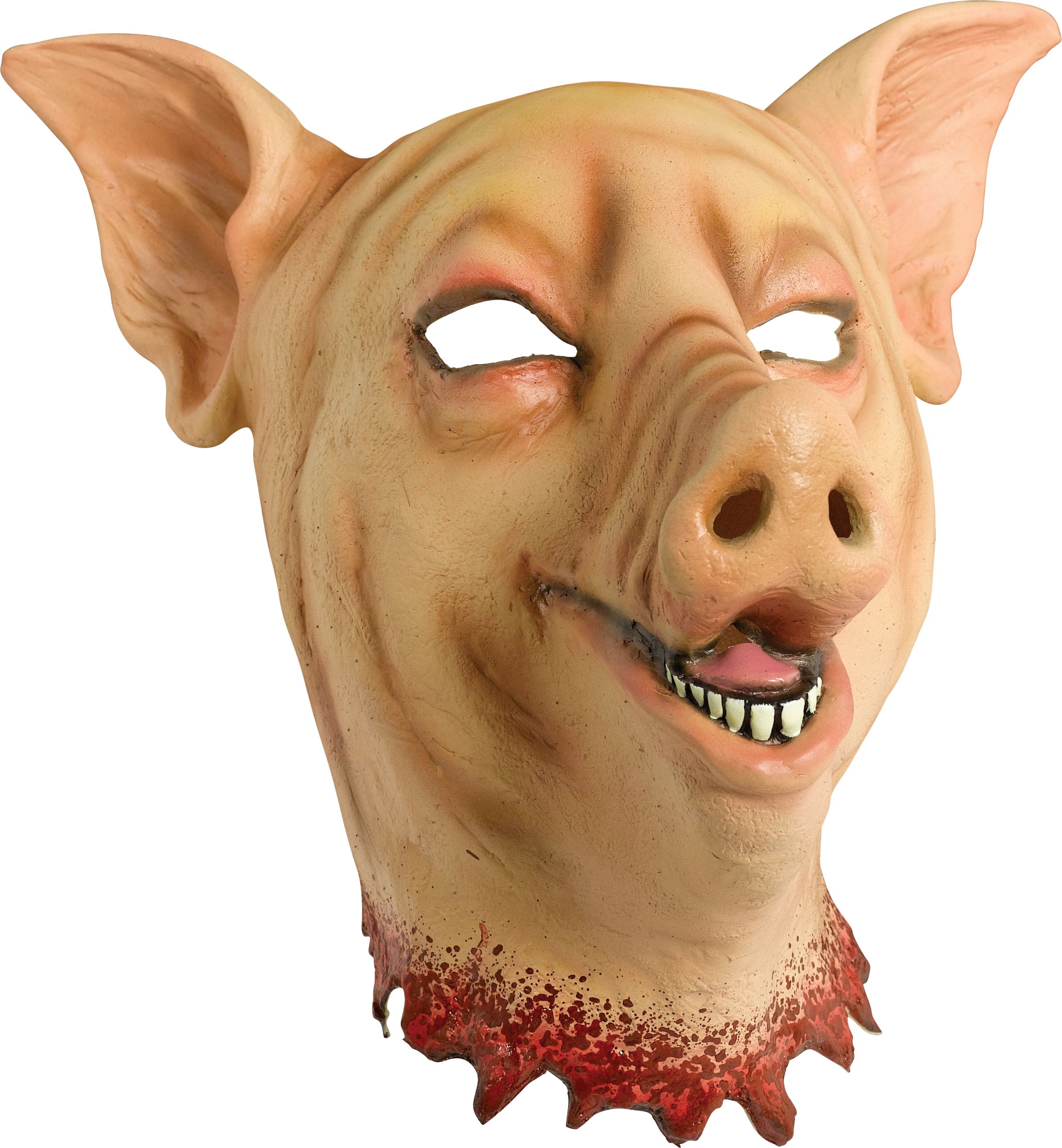 Adult Bloody Pig Head Mask Front_Angled_Right