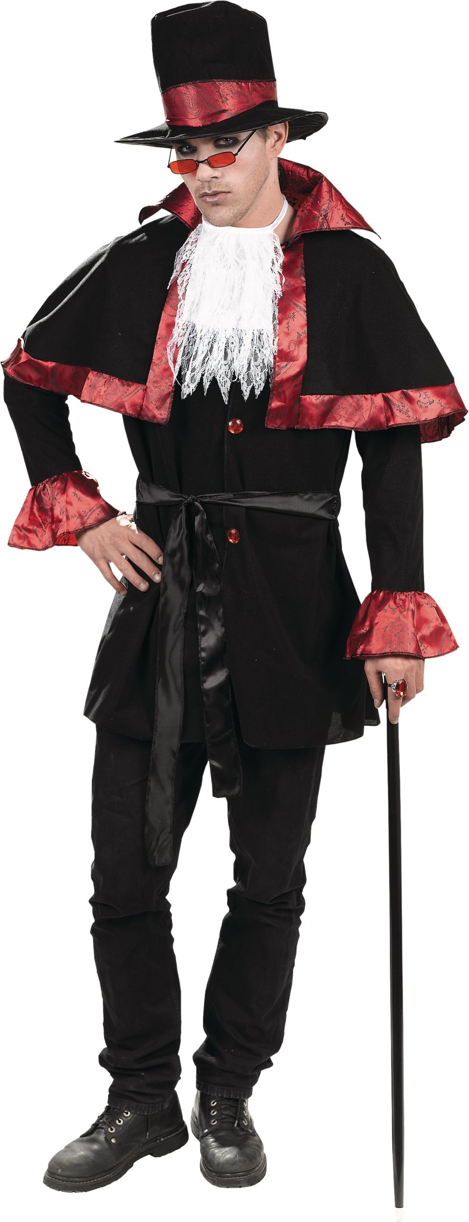 Canne de danse, noir, 36 po, accessoire de costume à porter pour l'Halloween Front_Angled_Left