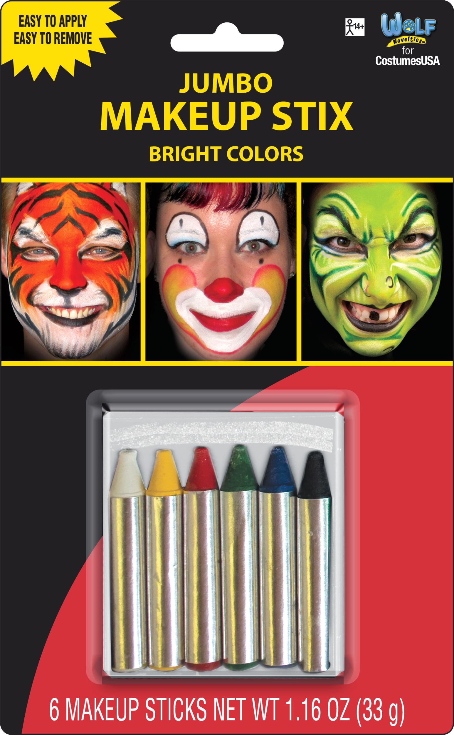 Bright Colors Makeup Sticks, 6-pk Front_Flat