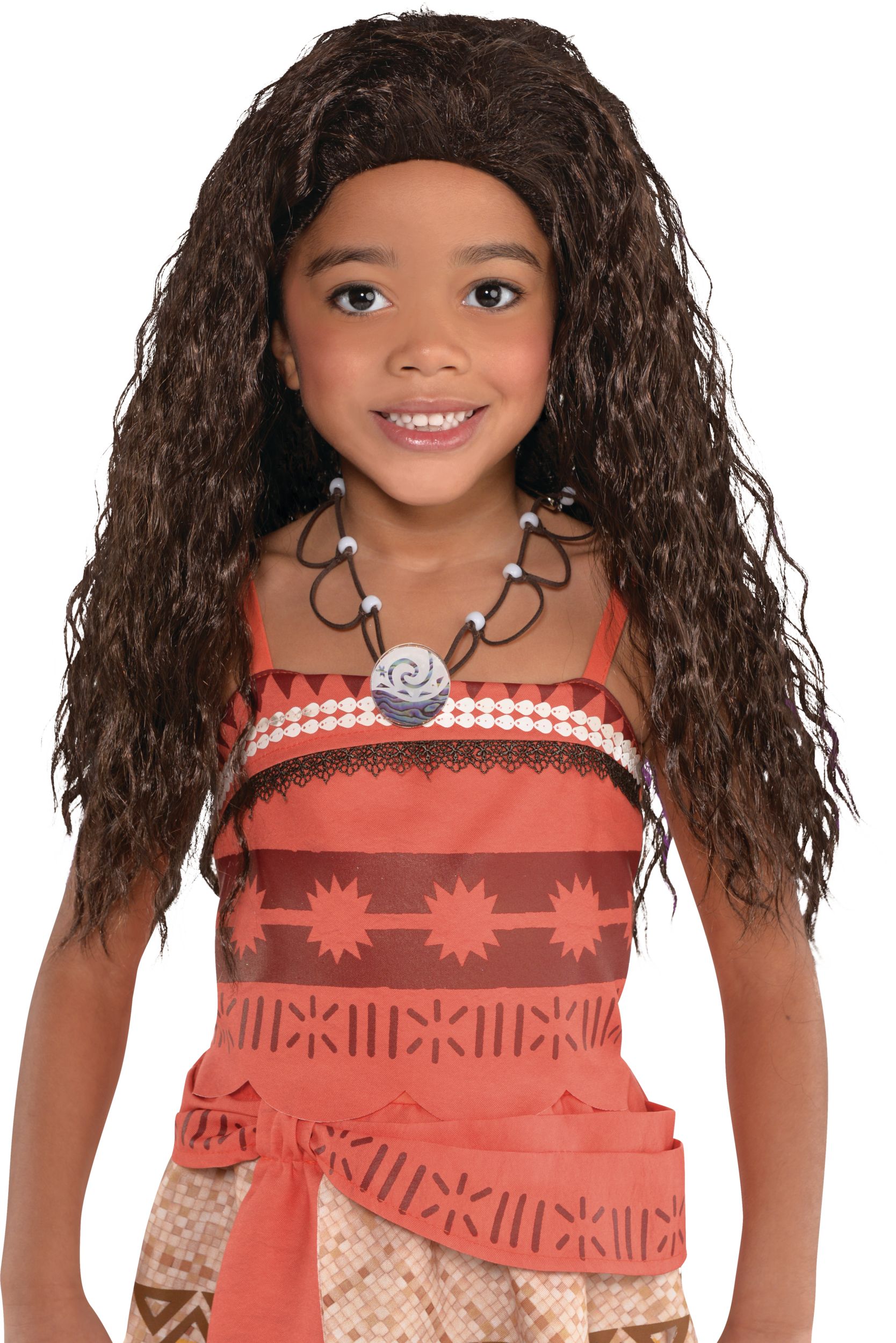 Kids' Moana Halloween Costume Wig Front_Flat
