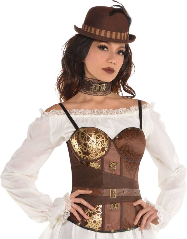 Adult Steampunk Choker Front_Angled_Right