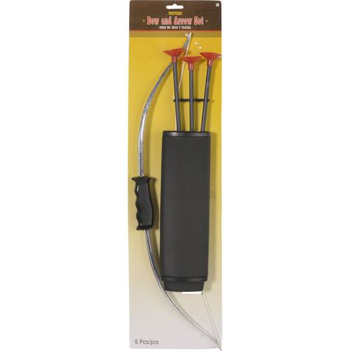 Bow & Arrow Weapon Set, Black, One Size, 5-pk, Wearable Costume Accessories for Halloween