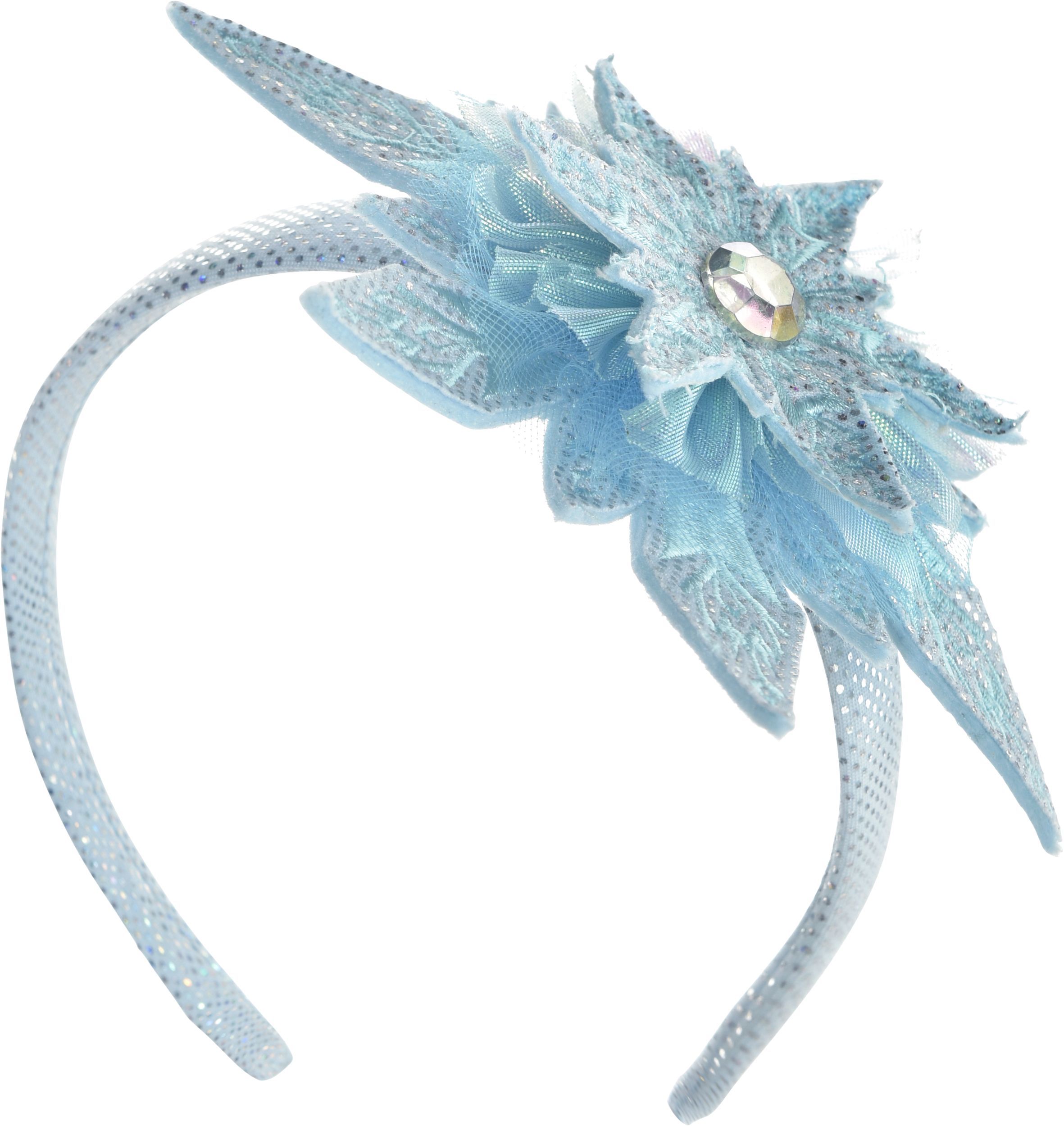 Kids' Disney Frozen Elsa Snowflake Princess Headband, Blue, One Size, Wearable Costume Accessory for Halloween Front_Angled_Left