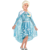 Kids' Elsa Cape Frozen Halloween Costume, More Options Available Front_Angled_Right