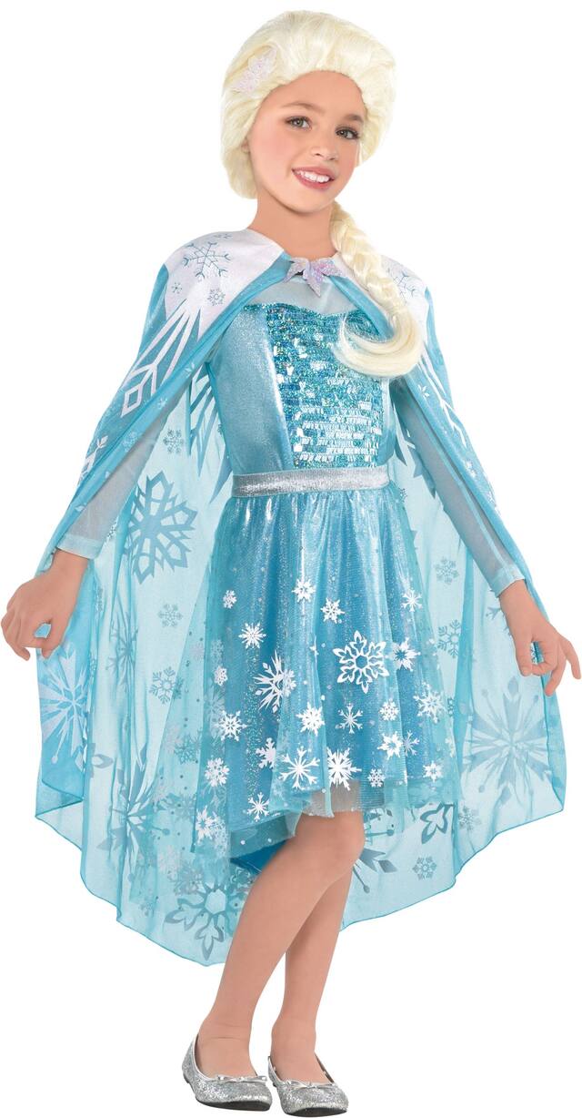 Kids' Elsa Cape Frozen Halloween Costume, More Options Available Front_Angled_Right