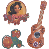 Disney Elena of Avalor Adhesive Floral & Guitar Patches, Brown, One Size, 3-pk, Wearable Favour  for Halloween Front_Flat