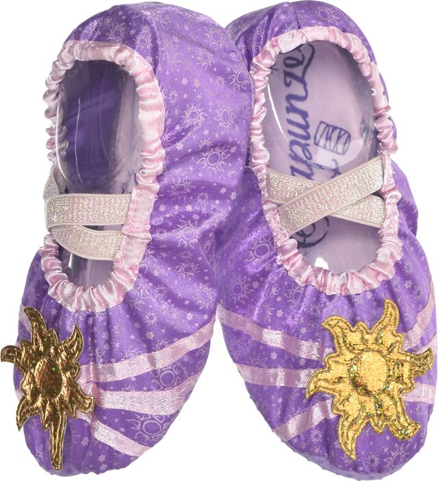 Child Tangled Rapunzel Slipper Shoes Overhead_Flat