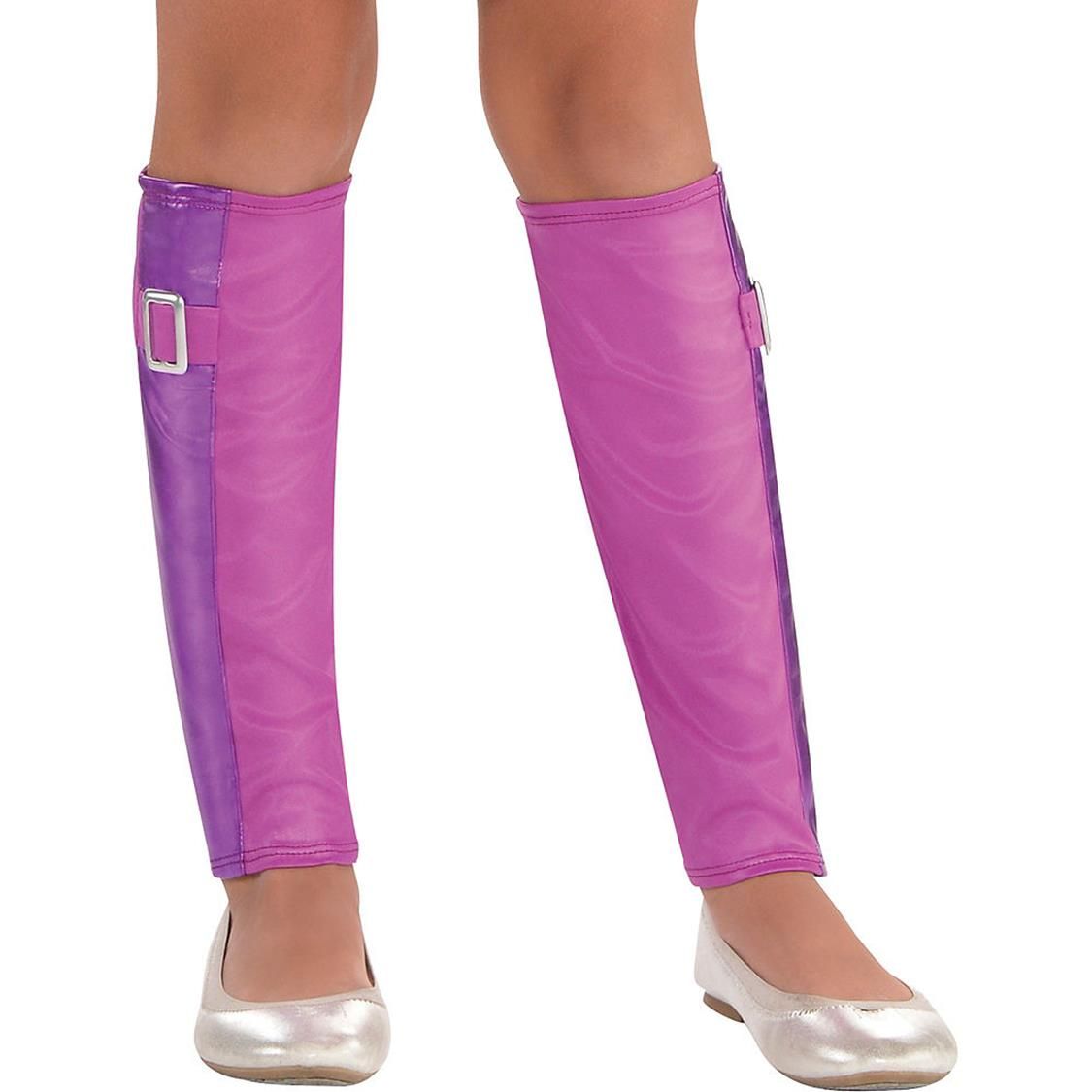 Kids' DC Super Hero Girls Starfire Purple Dress with Leg Warmers & Gauntlets Halloween Costume, Assorted Sizes CloseUp