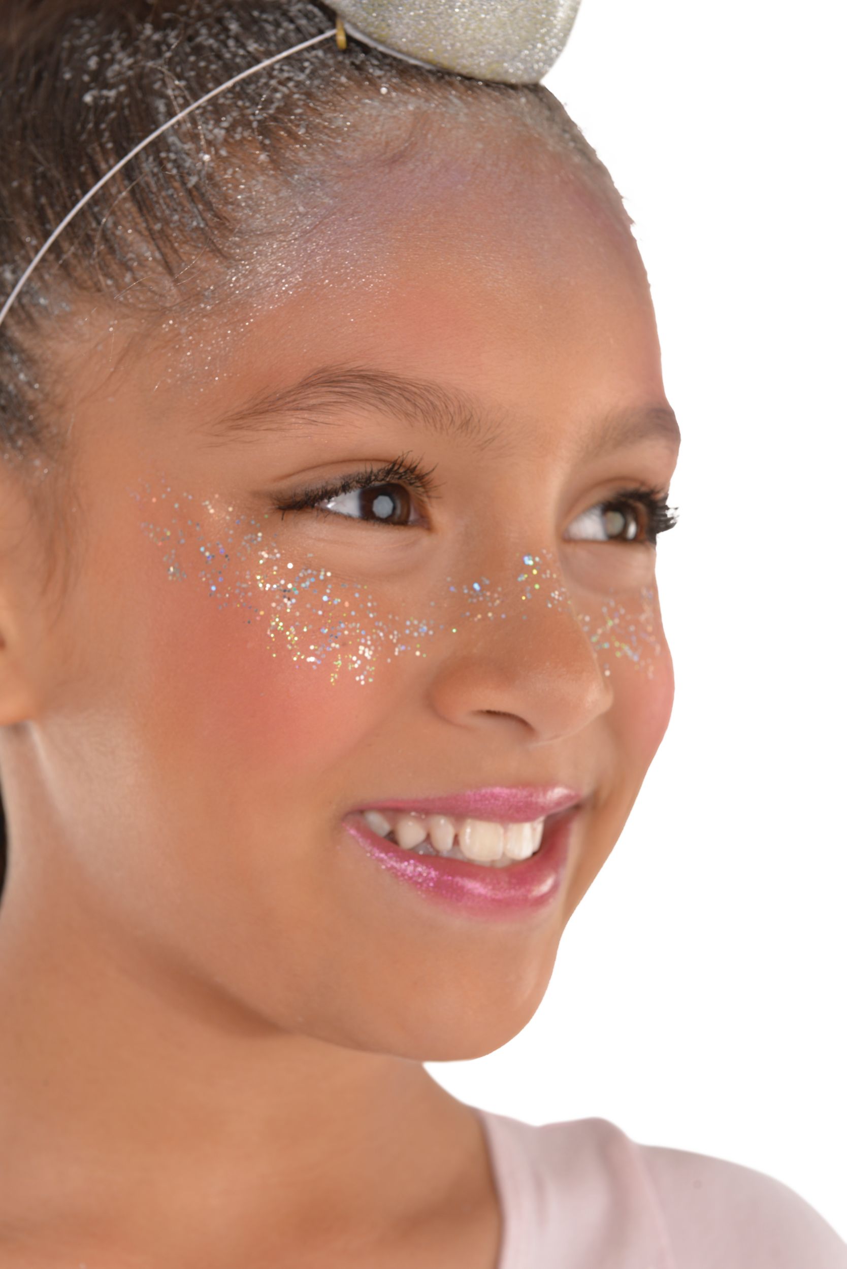 Glitter Fantasy Mythical Unicorn Horn, Silver, One Size, Wearable Costume Accessory for Halloween CloseUp