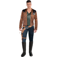 Costume de Han Solo de Disney Star Wars Solo: Une histoire de Star Wars, pour enfants, combinaison brune/noire avec veste, tailles variées Front_Flat