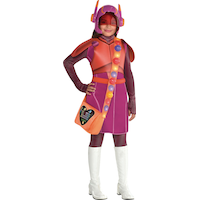 Kids' Disney Big Hero 6 Honey Lemon Purple/Red Dress with Leggings & Hat Halloween Costume, Assorted Sizes Front_Flat