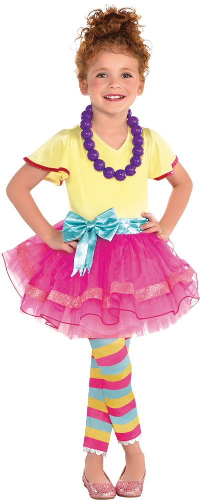 Kids' Disney Fancy Nancy Multi-Coloured Dress With Tutu/Necklace/Leggings  Halloween Costume, Assorted Sizes | Party City