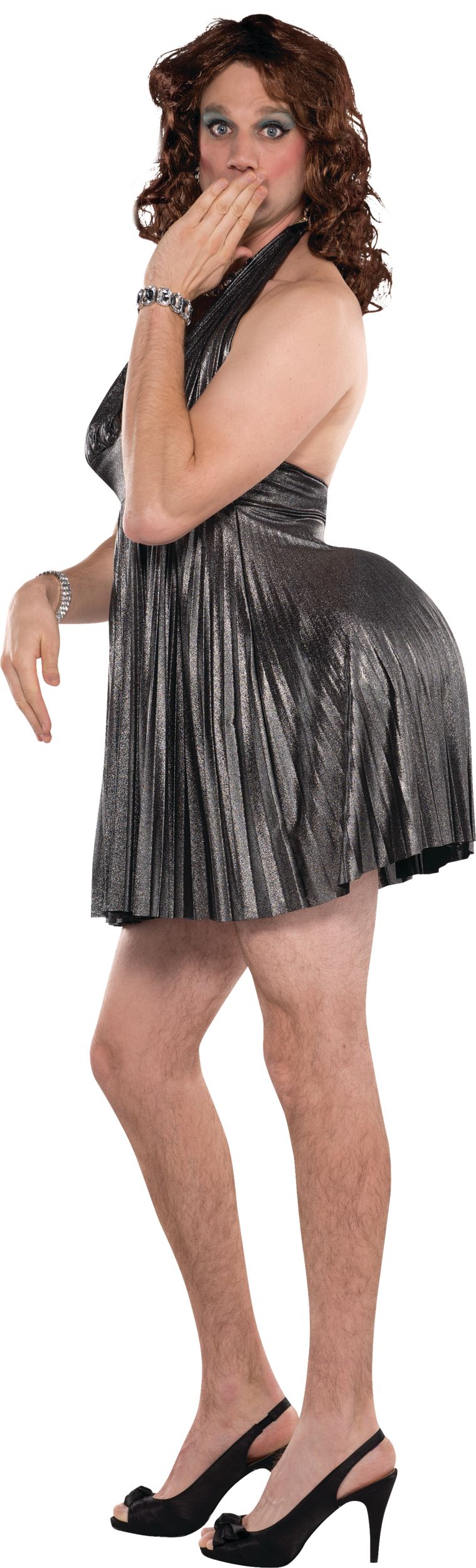 Commically Big Padded Butt Cheeks, Beige, One Size, Wearable Costume Prop for Halloween Side_Left