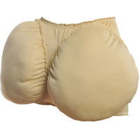 Grosses fesses rembourrées, beiges, taille unique, accessoire de costume à porter pour l'Halloween Back_Angled_Right