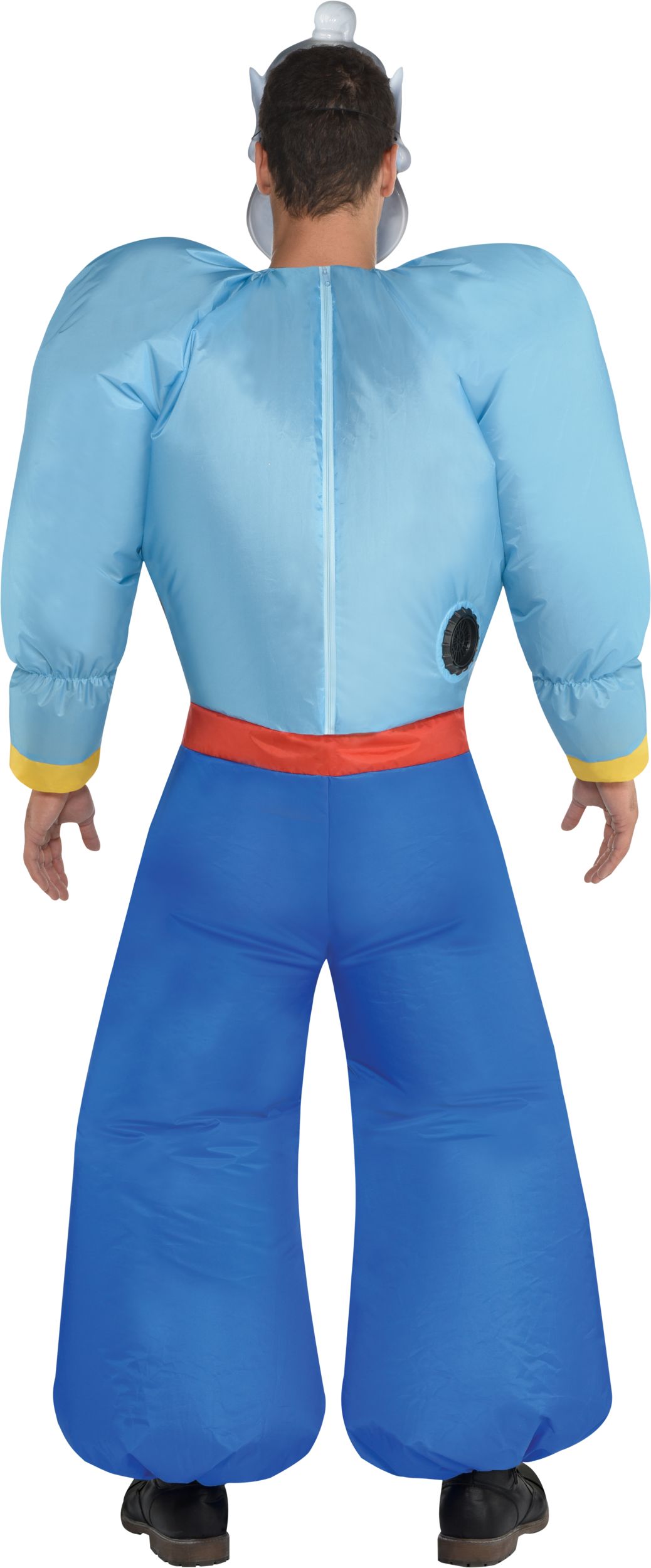 Adult Disney Aladdin Genie Blue Inflatable  Halloween Costume, One Size Back_Flat