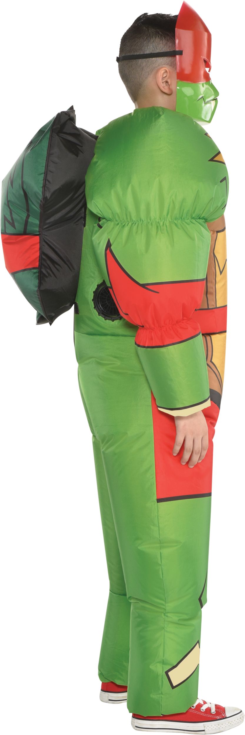 Kids' Teenage Mutant Ninja Turtles Raphael Green Inflatable with Mask Halloween Costume, One Size Side_Right