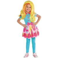 Toddler & Kids' Nickelodeon Sunny Day Sunny Blue/Pink Dress with Wig & Leggings Halloween Costume, Assorted Sizes