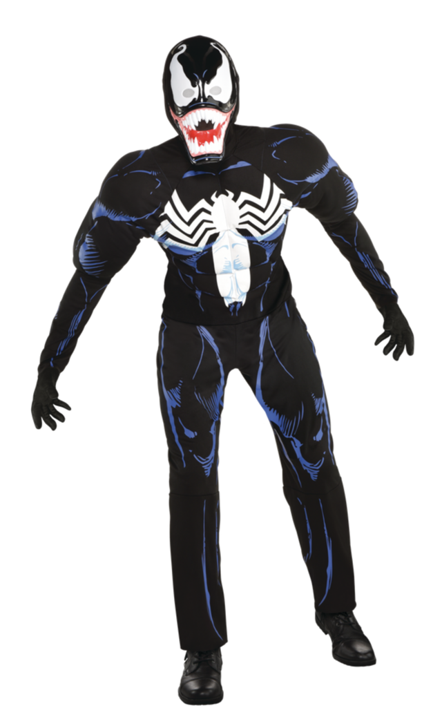 Men's Disney Marvel SpiderMan Venom Black/Blue Padded Jumpsuit with