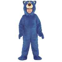 Kids' Wonder Park Boomer the Bear Blue Furry Jumpsuit with Hood Halloween Costume, Assorted Sizes Front_Flat