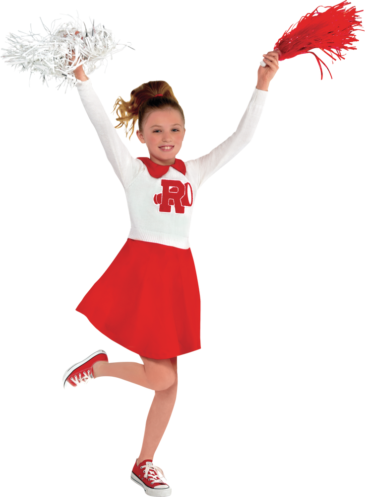 Cheerleader Costume for Girls Cheerleader Outfit with Pom Poms for  Halloween Sports Cheerleader Gifts