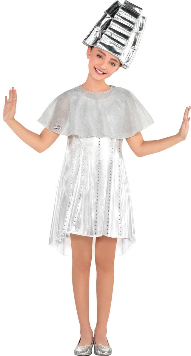 Kids' Grease White Beauty School Dropout Halloween Costume, Assorted Sizes Front_Flat