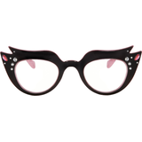 Lunettes en forme d'oeil-de-chat Grease Pink Ladies, noir/rose, taille unique, accessoire de costume à porter pour l'Halloween