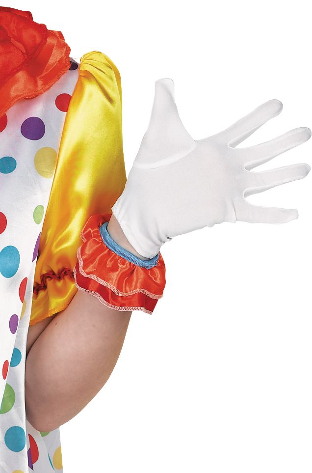 Clown Halloween Costume Gloves Front_Flat